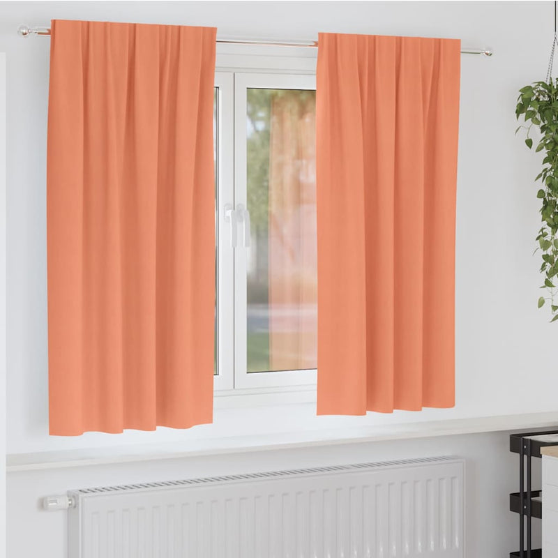 Afbeelding laden in galerijviewer, Vidaxl zwart-out gordijnen met ringen 2 pcs terracotta 175 x 140 cm