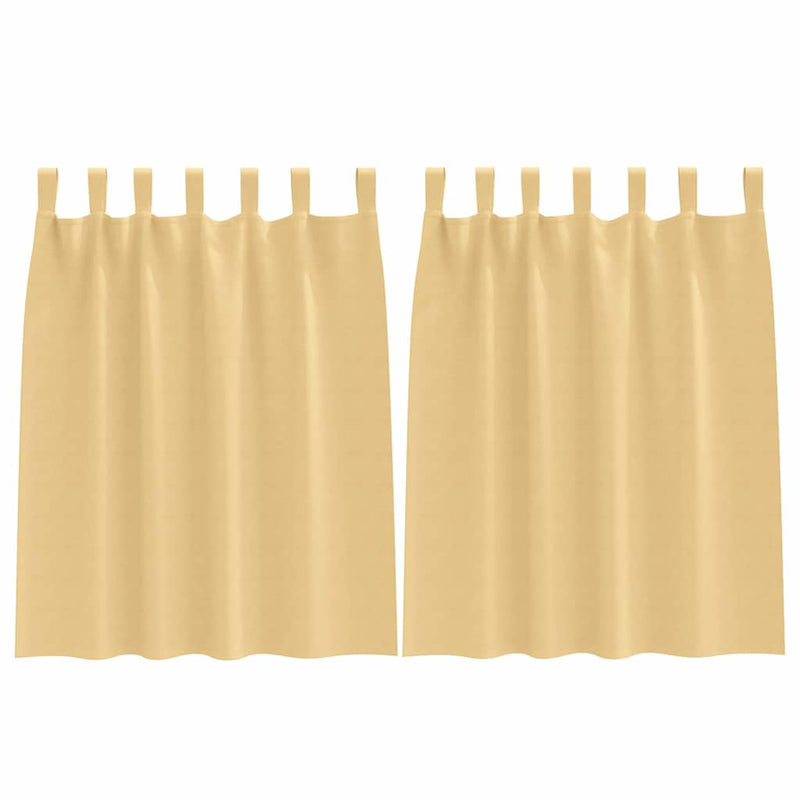 Afbeelding laden in galerijviewer, Vidaxl zwart-out gordijnen met ringen 2 pcs beige 140 x 140 cm