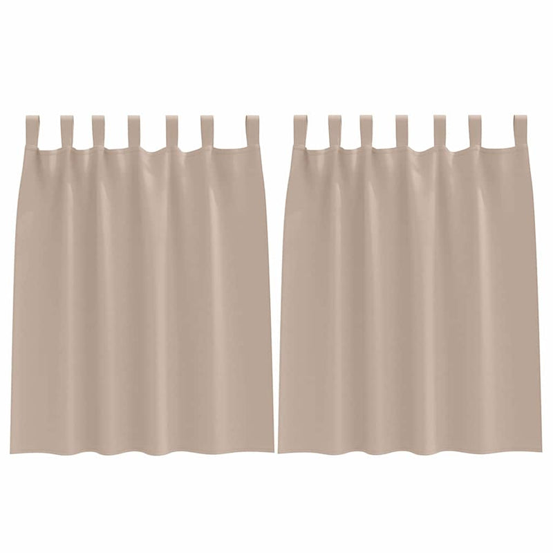 Afbeelding laden in galerijviewer, Vidaxl zwart-out gordijnen met ringen 2 pcs taupe 140 x 140 cm