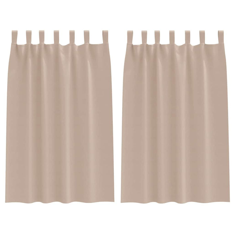 Afbeelding laden in galerijviewer, Vidaxl zwart-out gordijnen met ringen 2 pcs taupe 175 x 140 cm