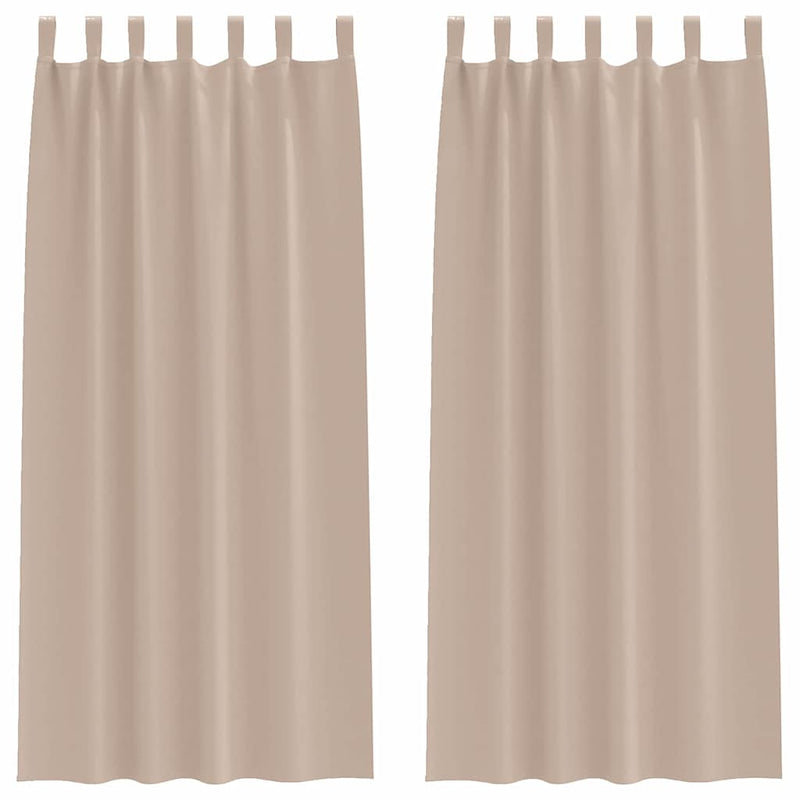 Chargez l'image dans la visionneuse de la galerie, Vidaxl zwart-out gordijnen met ringen 2 pcs taupe 225 x 140 cm