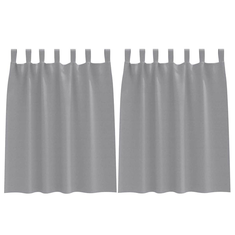 ギャラリービューアに画像をロードする, Vidaxl zwart-out gordijnen met ringen 2 pcs lichtgrijs 140 x 140 cm