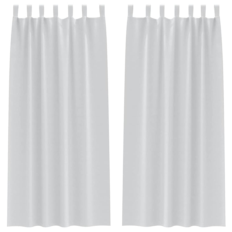 ギャラリービューアに画像をロードする, Vidaxl zwart-out gordijnen met ringen 2 pcs bleekgrijs 225 x 140 cm