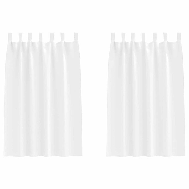Chargez l'image dans la visionneuse de la galerie, Vidaxl zwart-out gordijnen met ringen 2 pcs puur wit 175 x 140 cm