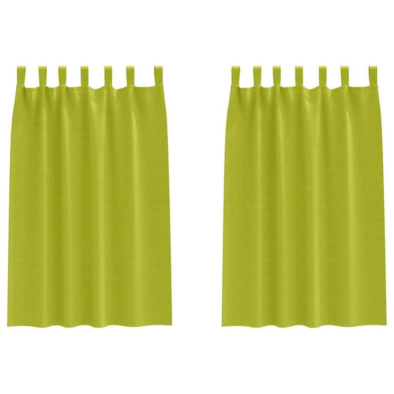 Chargez l'image dans la visionneuse de la galerie, Vidaxl zwart-out gordijnen met ringen 2 pcs groen 175 x 140 cm