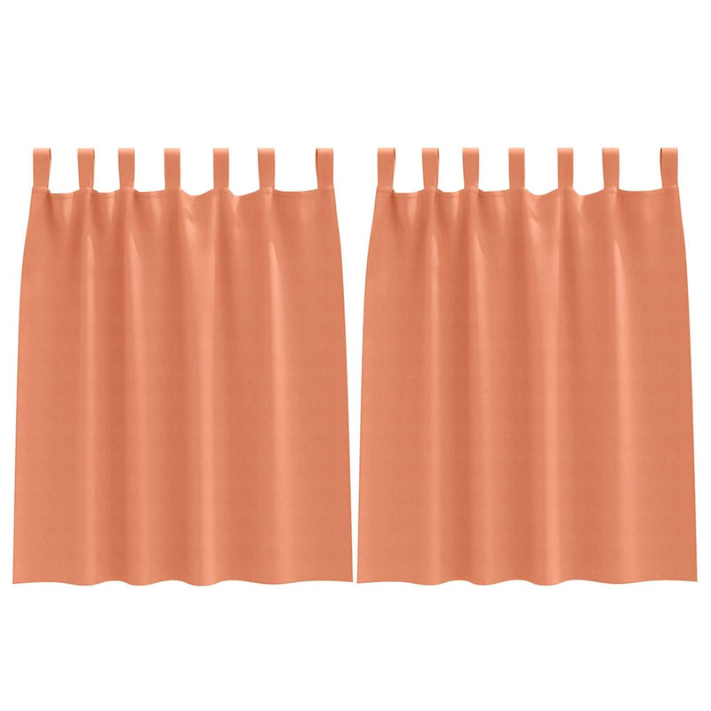 Afbeelding laden in galerijviewer, Vidaxl zwart-out gordijnen met ringen 2 pcs terracotta 140 x 140 cm