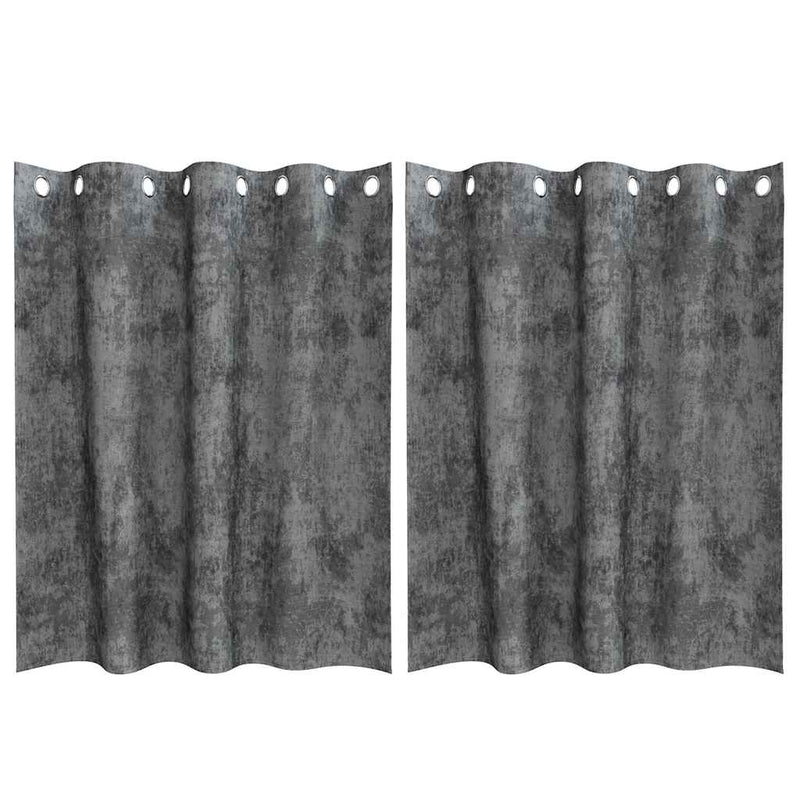 ギャラリービューアに画像をロードする, Vidaxl velvet gordijnen met gordijnen 2 pcs grijs 140 x 140 cm fluweel