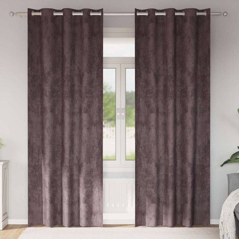 ギャラリービューアに画像をロードする, Vidaxl velvet gordijnen met gordijnen 2 pcs bruin 225 x 140 cm fluweel