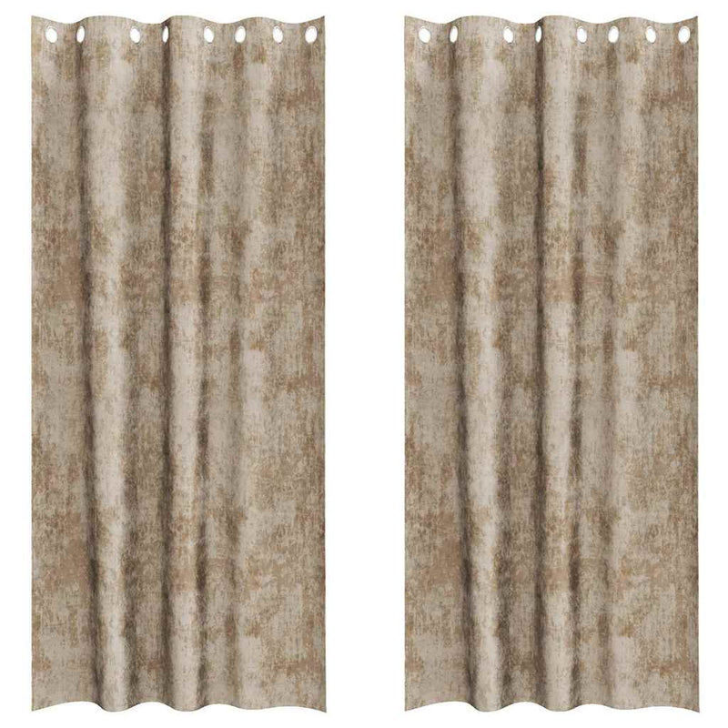 Chargez l'image dans la visionneuse de la galerie, Vidaxl velvet gordijnen 2 pcs champagne 245 x 140 cm fluweel