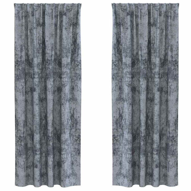 ギャラリービューアに画像をロードする, Vidaxl velvet gordijnen 2 pcs zilvergrijs 245 x 140 cm fluweel