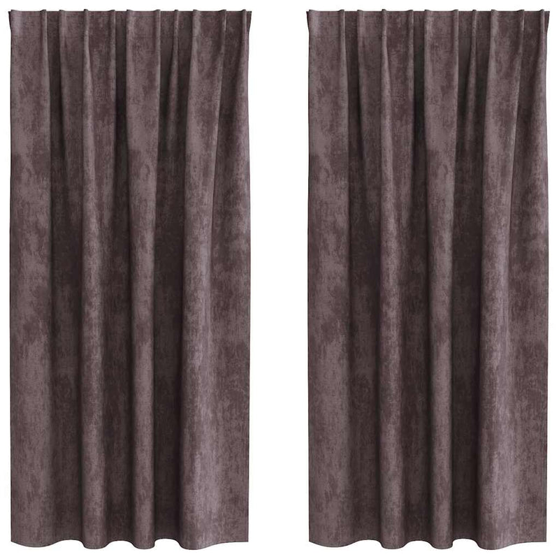 Chargez l'image dans la visionneuse de la galerie, Vidaxl velvet gordijnen met gordijnen 2 pcs bruin 175 x 140 cm fluweel
