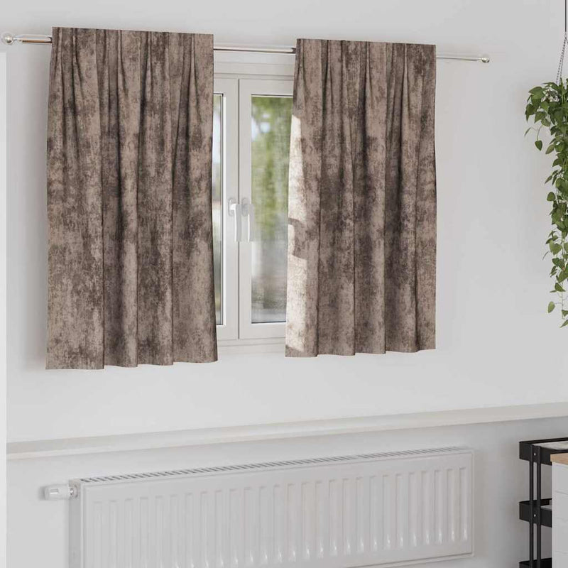 Chargez l'image dans la visionneuse de la galerie, Vidaxl velvet gordijnen 2 pcs cappuccino 140 x 140 cm fluweel