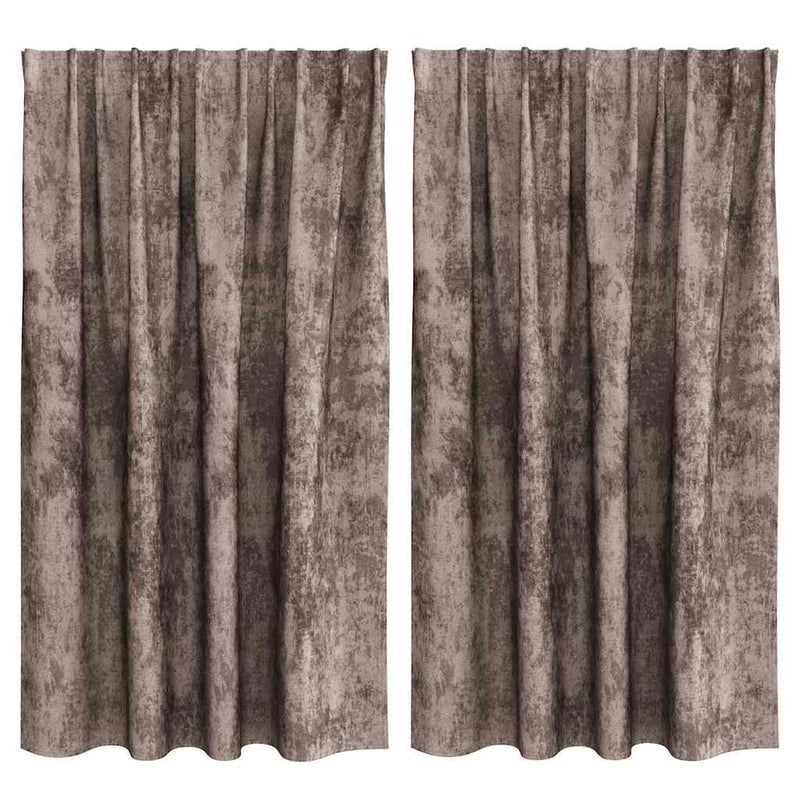 Chargez l'image dans la visionneuse de la galerie, Vidaxl velvet gordijnen 2 pcs cappuccino 140 x 140 cm fluweel