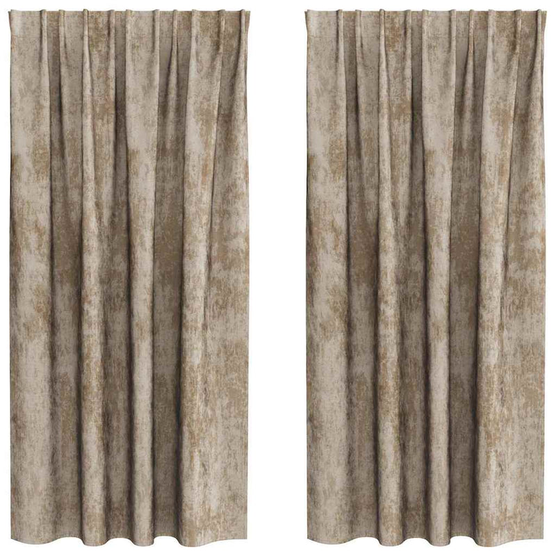 ギャラリービューアに画像をロードする, Vidaxl velvet gordijnen 2 pcs champagne 175 x 140 cm fluweel