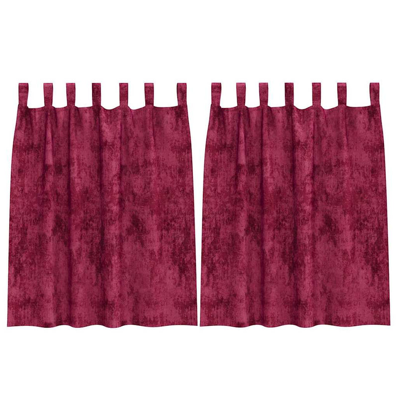 ギャラリービューアに画像をロードする, Vidaxl velvet gordijnen 2 pcs wijnrood 140 x 140 cm fluweel