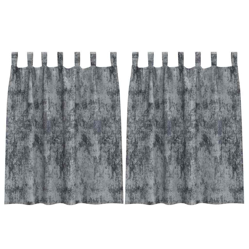 ギャラリービューアに画像をロードする, Vidaxl velvet gordijnen 2 pcs zilvergrijs 140 x 140 cm fluweel