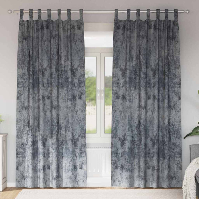 ギャラリービューアに画像をロードする, Vidaxl velvet gordijnen 2 pcs zilvergrijs 245 x 140 cm fluweel
