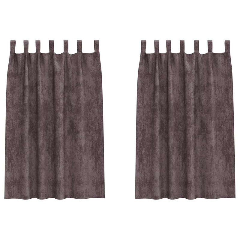 Afbeelding laden in galerijviewer, Vidaxl velvet gordijnen met gordijnen 2 pcs bruin 175 x 140 cm fluweel