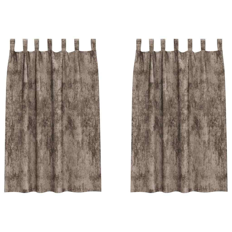 ギャラリービューアに画像をロードする, Vidaxl velvet gordijnen 2 pcs cappuccino 175 x 140 cm fluweel