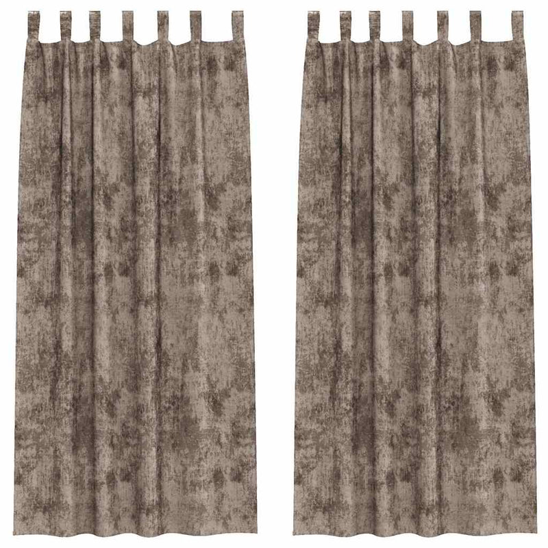 Afbeelding laden in galerijviewer, Vidaxl velvet gordijnen 2 pcs cappuccino 245 x 140 cm fluweel