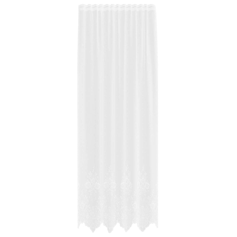 ギャラリービューアに画像をロードする, Vidaxl kantgordijn met gordijnen bloemen wit 280 x 150 cm polyester
