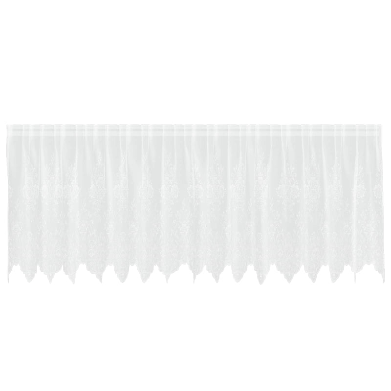 ギャラリービューアに画像をロードする, Vidaxl kantgordijn met gordijnen bloemen wit 120 x 400 cm polyester