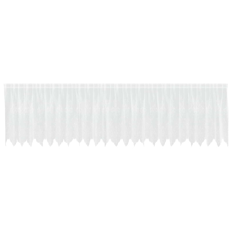 ギャラリービューアに画像をロードする, Vidaxl kantgordijn met gordijnen bloemen wit 100 x 600 cm polyester