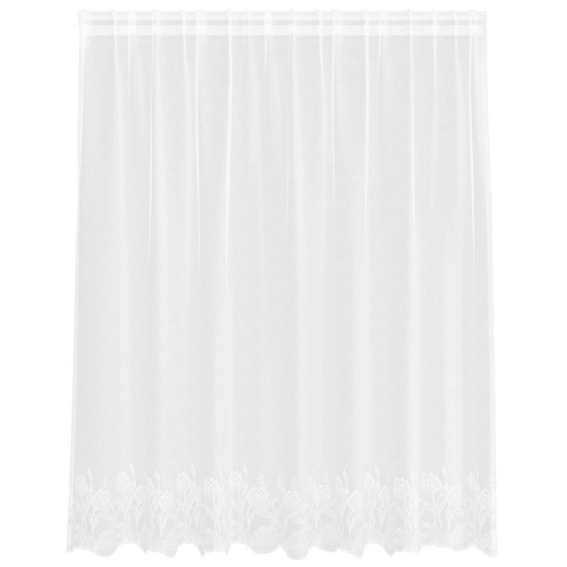 ギャラリービューアに画像をロードする, Vidaxl kantgordijn met gordijnen bloemen wit 140 x 200 cm polyester