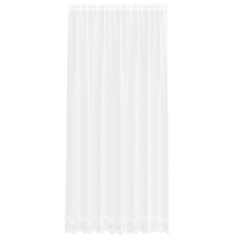 ギャラリービューアに画像をロードする, Vidaxl kantgordijn met gordijnen bloemen wit 280 x 200 cm polyester