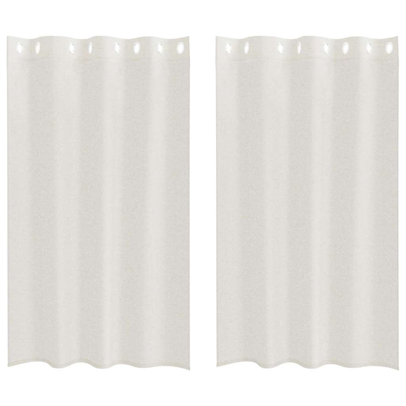 ギャラリービューアに画像をロードする, Vidaxl voile gordijn met gordijnen 2 pcs crème 175 x 140 cm polyester
