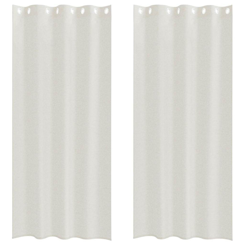 ギャラリービューアに画像をロードする, Vidaxl voile gordijn met gordijnen 2 pcs crème 260 x 140 cm polyester