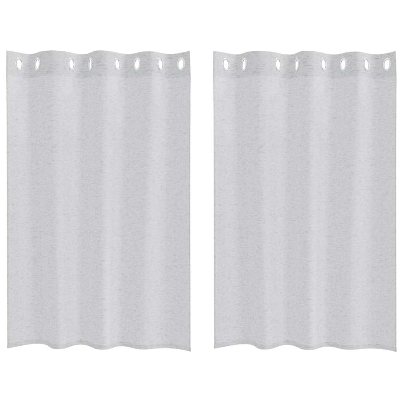 ギャラリービューアに画像をロードする, Vidaxl voile gordijn 2 pcs lichtgrijs 140 x 140 cm polyester