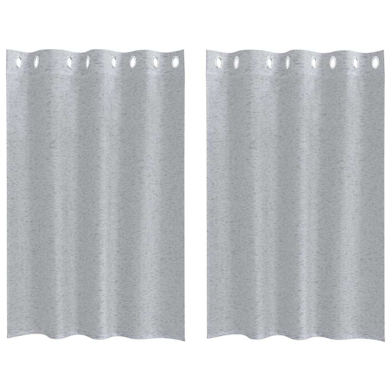 Chargez l'image dans la visionneuse de la galerie, Vidaxl voile gordijn 2 pcs donkergrijs 140 x 140 cm polyester