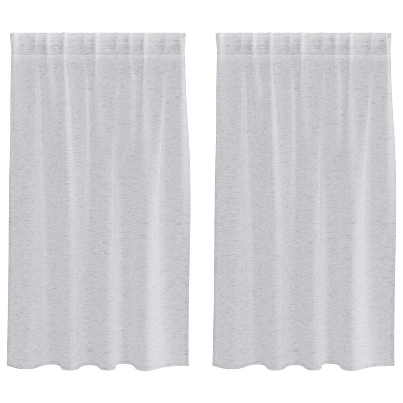 Chargez l'image dans la visionneuse de la galerie, Vidaxl voile gordijn 2 pcs lichtgrijs 140 x 140 cm polyester