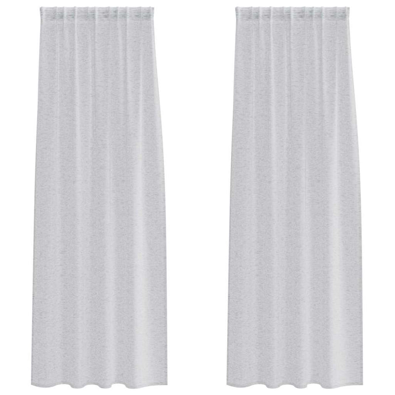 Chargez l'image dans la visionneuse de la galerie, Vidaxl voile gordijn 2 pcs lichtgrijs 245 x 140 cm polyester