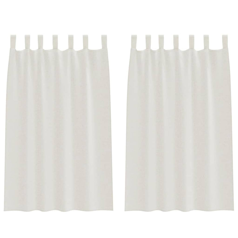 ギャラリービューアに画像をロードする, Vidaxl voile gordijn met gordijnen 2 pcs crème 175 x 140 cm polyester