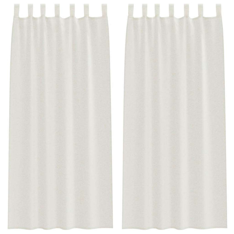 ギャラリービューアに画像をロードする, Vidaxl voile gordijn met gordijnen 2 pcs crème 245 x 140 cm polyester