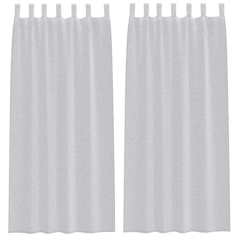 Afbeelding laden in galerijviewer, Vidaxl voile gordijn 2 pcs lichtgrijs 225 x 140 cm polyester