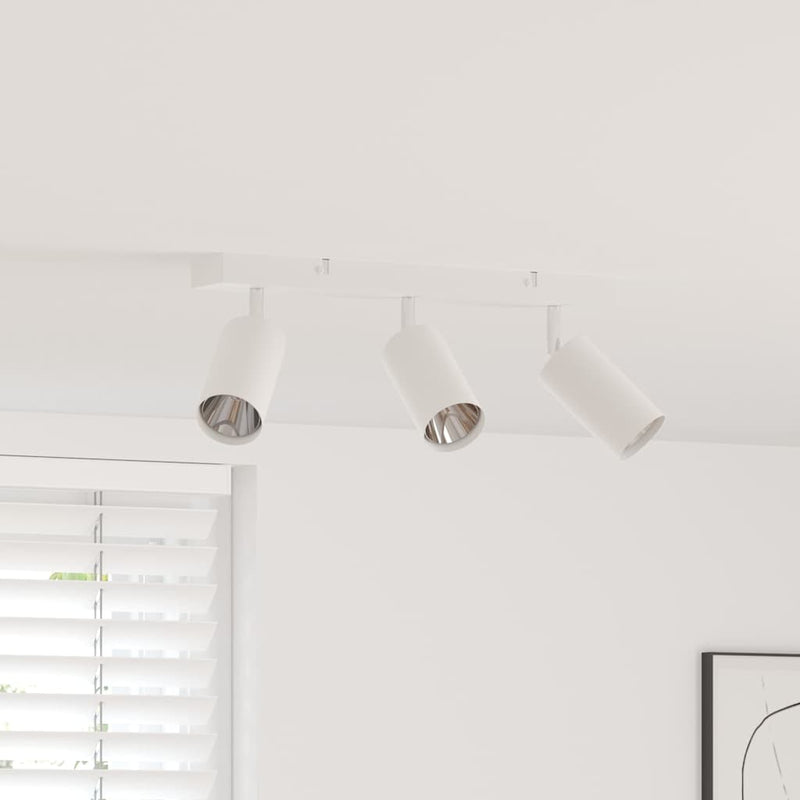 Afbeelding laden in galerijviewer, Vidaxl plafondspot met schijnwerpers wit 38 x 6 x 16 cm metaal