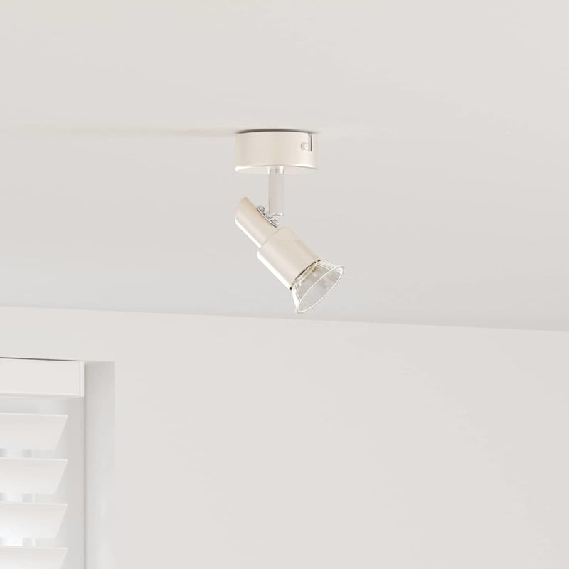 Afbeelding laden in galerijviewer, Vidaxl plafondspot met schijnwerpers nikkel 8 x 8 x 10,5 cm staal