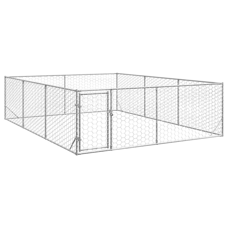 ギャラリービューアに画像をロードする, Vidaxl hondenhok voor buiten met deur 3x4x1 m gegalvaniseerd staal