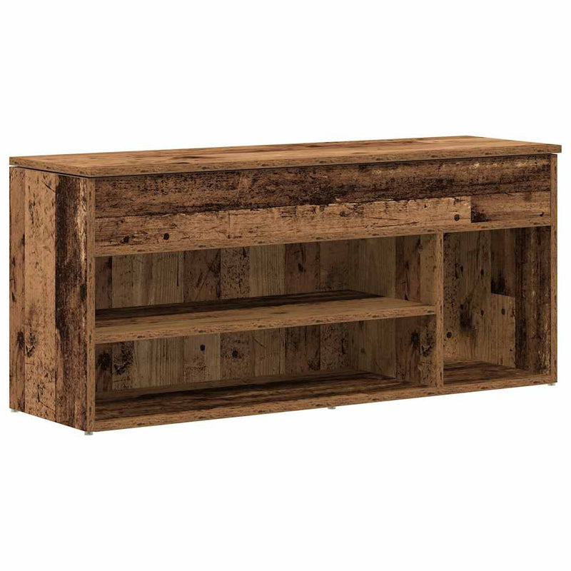 ギャラリービューアに画像をロードする, Vidaxl schoenenbank 102x30,5x45 cm bewerkt hout oud houtkleurig