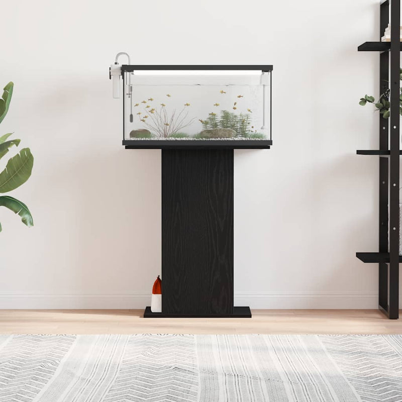 Chargez l'image dans la visionneuse de la galerie, Vidaxl aquariumstandaard 60,5x36x72,5 cm spaanplaat zwart eikenkleurig