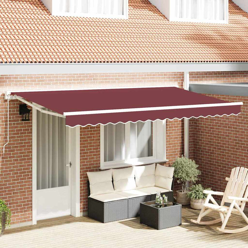 Afbeelding laden in galerijviewer, Vidaxl vervangingsdoek voor zonnescherm bordeauxrood 380 x 195 cm