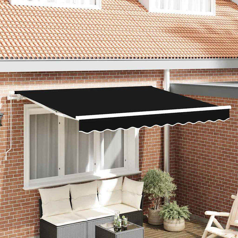 Chargez l'image dans la visionneuse de la galerie, Vidaxl vervangingsdoek voor zonnescherm zwart 330 x 245 cm polyester