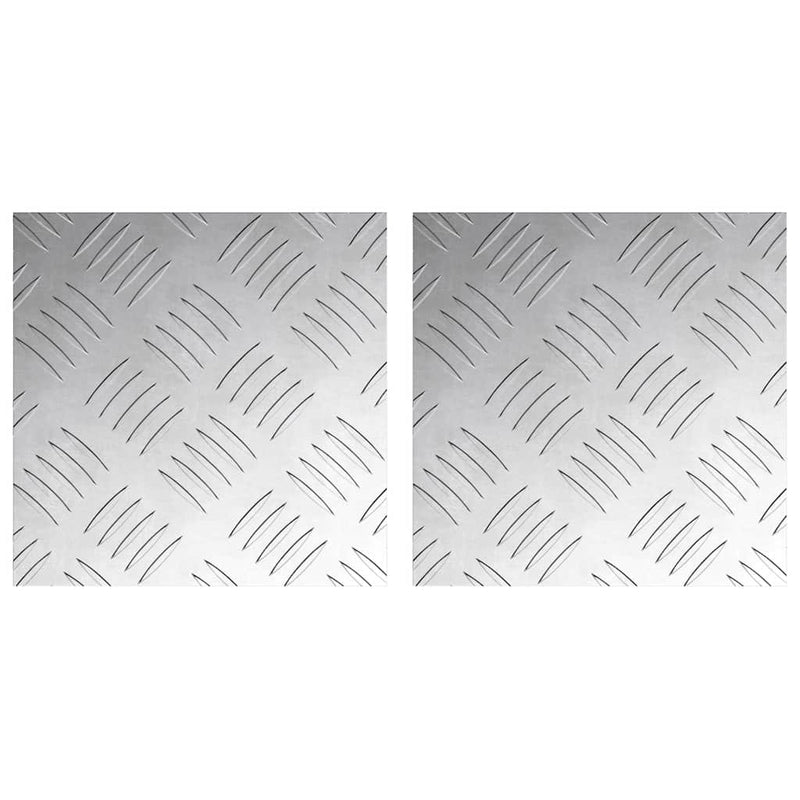 Chargez l'image dans la visionneuse de la galerie, Vidaxl trap tread vierkant 2 pcs zilver 20 x 20 cm aluminium