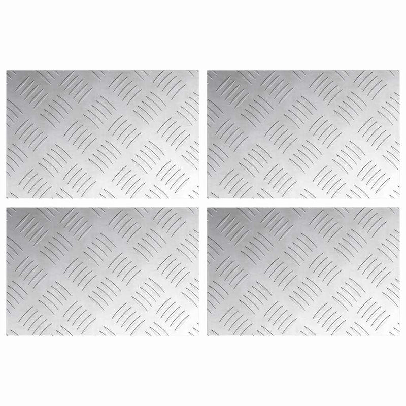 ギャラリービューアに画像をロードする, Vidaxl trap tread rechthoekig 4 pcs zilver 30 x 20 cm aluminium
