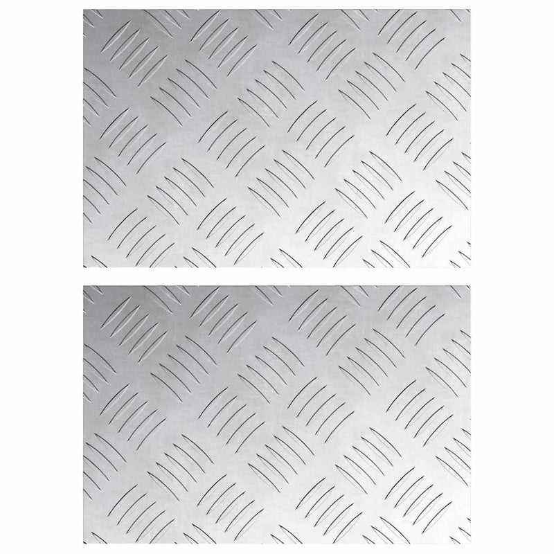 Chargez l'image dans la visionneuse de la galerie, Vidaxl trap tread rechthoekig 2 pcs zilver 30 x 20 cm aluminium