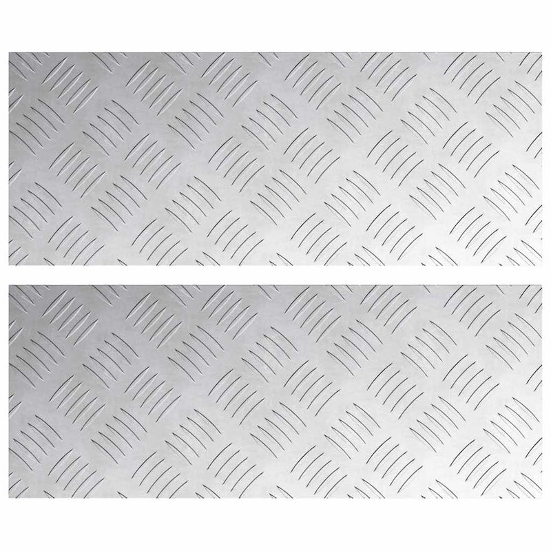 ギャラリービューアに画像をロードする, Vidaxl trap tread rechthoekig 2 pcs zilver 50 x 20 cm aluminium