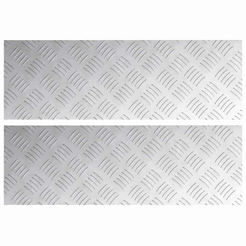 ギャラリービューアに画像をロードする, Vidaxl trap tread rechthoekig 2 pcs zilver 60 x 20 cm aluminium